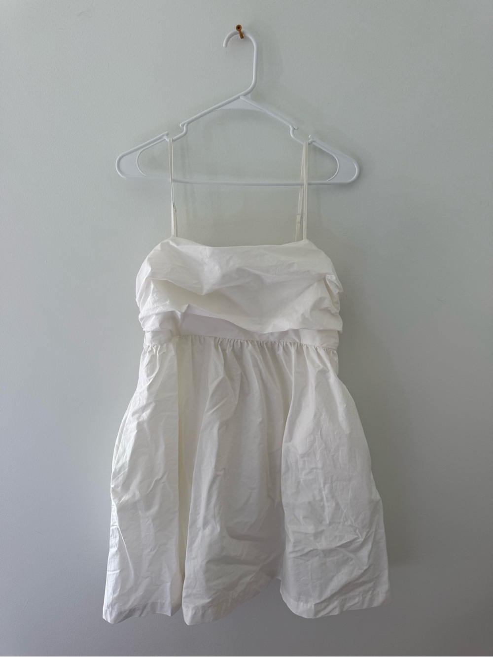NWT A New Day White Babydoll Dress Adjustable Straps & Pockets